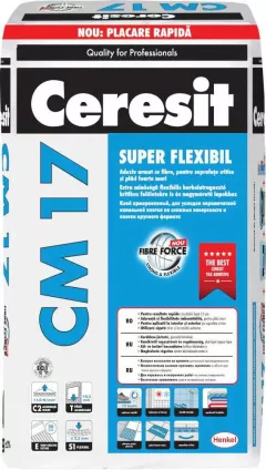 Adeziv super-flexibil gresie si faianta, Ceresit CM 17 interior / exterior, 25 kg