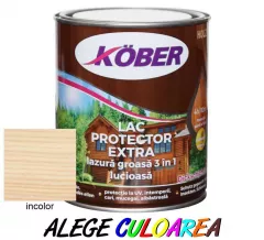 Lac protector / Lazura groasa pentru lemn, Kober Extra 3 in 1, int/ext, coniac, 0.75 L