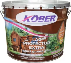 Lac protector / Lazura groasa pentru lemn, Kober Extra 3 in 1, int/ext, mahon, 10 L