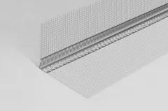 Profil de colt, aluminiu, 23 x 23 mm, cu plasa fibra de sticla, 10 x 10 cm, 2.5 m