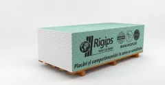 Rigips® RBI - placa gips-carton rezistenta la umiditate, tip H2, muchie PRO 12.5 x 1200 x 2600 mm