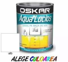 Vopsea pentru lemn si metal, OSKAR Aqua Lucios, pe baza de apa, galben impuls, 0.6 L