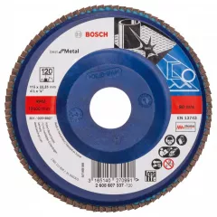 Bosch Disc de slefuire evantai, Best for metal, 115 mm, R 120