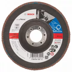 Bosch Disc de slefuire evantai, Best for metal, 125 mm, R 120
