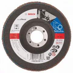 Bosch Disc de slefuire evantai, Best for metal, 125 mm, R 80