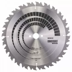 Bosch Panza de ferastrau circular Construct Wood, 350 x 30 mm, 24 dinti