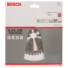 Bosch Panza de ferastrau circular Multi Material, 130 x 20 / 16  mm, 42 dinti