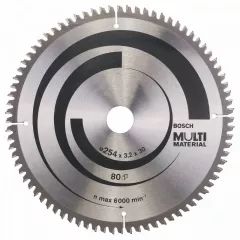 Bosch Panza de ferastrau circular Multi Material, 254 x 30  mm, 80 dinti