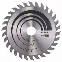 Bosch Panza de ferastrau circular Optiline Wood, 130 x 20 / 16 mm, 30 dinti