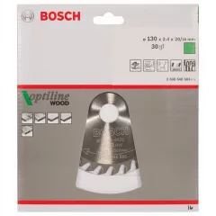 Bosch Panza de ferastrau circular Optiline Wood, 130 x 20 / 16 mm, 30 dinti