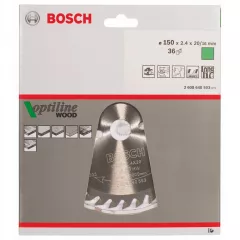 Bosch Panza de ferastrau circular Optiline Wood, 150 x 20 / 16 mm, 36 dinti