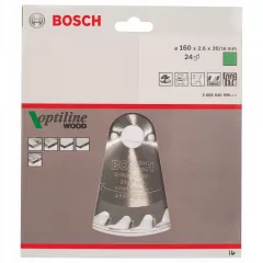 Bosch Panza de ferastrau circular Optiline Wood, 160 x 20 / 16 mm, 24 dinti
