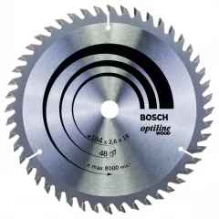 Bosch Panza de ferastrau circular Optiline Wood, 184 x 16 mm, 48 dinti