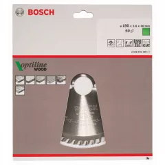 Bosch Panza de ferastrau circular Optiline Wood, 190 x 30 mm, 60 dinti