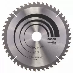 Bosch Panza de ferastrau circular Optiline Wood, 210 x 30 mm, 48 dinti