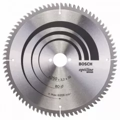 Bosch Panza de ferastrau circular Optiline Wood, 250 x 30 mm, 80 dinti