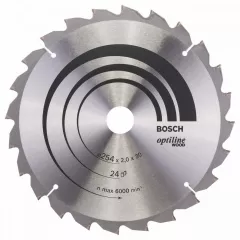 Bosch Panza de ferastrau circular Optiline Wood, 254 x 30 mm, 24 dinti