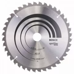 Bosch Panza de ferastrau circular Optiline Wood, 254 x 30 mm, 40 dinti