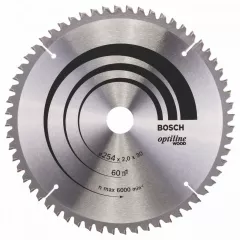 Bosch Panza de ferastrau circular Optiline Wood, 254 x 30 mm, 60 dinti