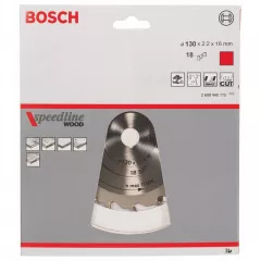 Bosch Panza de ferastrau circular Speedline Wood, 130 x 16 mm, 18 dinti