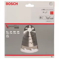 Bosch Panza de ferastrau circular Speedline Wood, 160 x 16 mm, 18 dinti