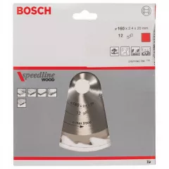 Bosch Panza de ferastrau circular Speedline Wood, 160 x 20 mm, 12 dinti