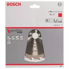 Bosch Panza de ferastrau circular Speedline Wood, 160 x 20 mm, 18 dinti