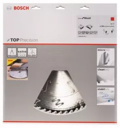 Bosch Panza de ferastrau circular Top Precision Best for Wood, 350 x 30 mm, 54 dinti