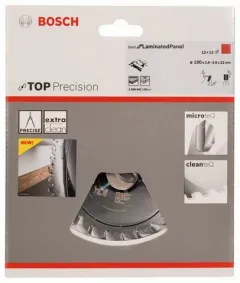 Bosch Panza precrestatoare Top Precision Laminated Panel, 100 x 22 mm, 12+12 dinti