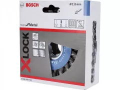 Bosch Perie disc (sarma impletita) Clean for Metal, prindere X-LOCK, 115 mm, 0.30 mm