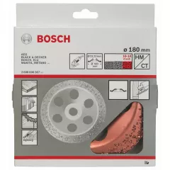 Bosch Piatra oala cu carburi metalice, 180 mm, grosier, inclinat