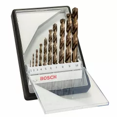 Bosch Robust Line Set 10 burghie pentru metal, HSS-Co