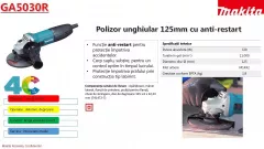 Makita GA5030R Polizor unghiular mic cu anti-restart, 720 W