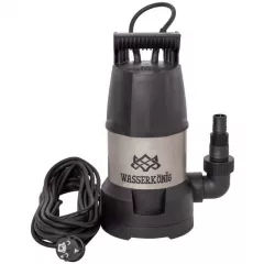 Wasserkonig SPEC9208 Pompa submersibila din plastic, pentru ape curate, particule max. 5 mm, putere 750 W, debit 12500 l/h, H refulare 8.5 m, carcasa motor inox, senzori electronici de nivel