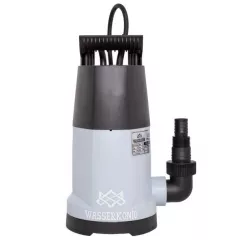 Wasserkonig SPMC8117 Pompa submersibila din plastic, pentru ape curate, particule max. 5 mm, putere 400 W, debit 7000 l/h, inaltime refulare 7.5 m, flotor electromecanic