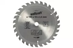Wolfcraft  1 Panza pentru ferastrau circular de mana, TCT, ø 190 x 16 x 2,4 mm, 30 dinti