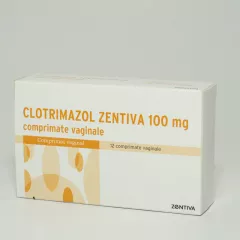 Clotrimazol, 100 mg, 12 comprimate, Zentiva