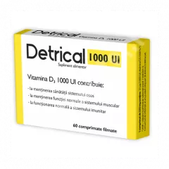 Detrical D3  1000 UI, 60 comprimate, Zdrovit