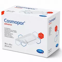 Plasture antibacterial Cosmopor 10 cm x 8 cm, 25 bucăți, Hartmann
