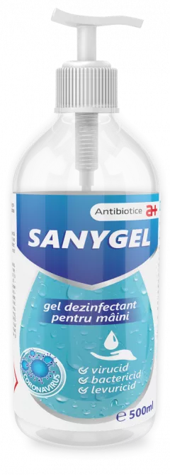 Gel dezinfectant pentru maini Sanygel, 500ml, Antibiotice 