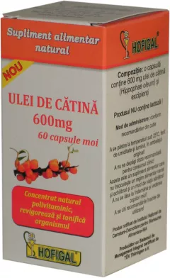 Ulei de Cătină 600 mg, 60 capsule, Hofigal 