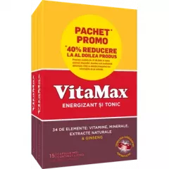 Vitamax 1 + 40% reducere la al doilea produs, 2 x 15 capsule, Perrigo