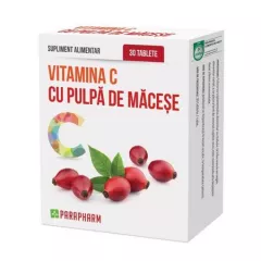 Vitamina C Măceșe 30 capsule 180 mg, Parapharm