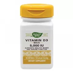 Vitamina D3, 5000 UI, 60 capsule, SECOM