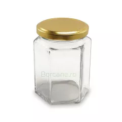 Borcan 280 ml Hexagonal TO 63 CH