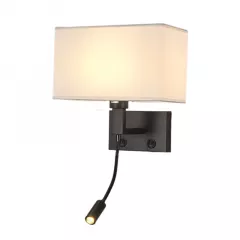 Lampi - Aplica de perete cu abajur si spot flexibil iluminat, design modern, cu butoane de pornire/oprire, calitate premium, buz, buz.ro
