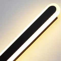 Aplica LED liniara, design modern, 80 cm, negru, lumina calda, rece si neutra, buz