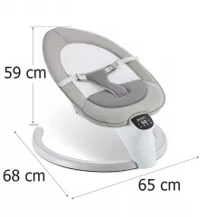 Balansoar bebe electric, portabil, cu conectare la priza si telecomanda, timer si muzica, buz