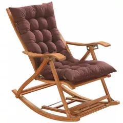 Balansoar de terasa scaun living cu cadru lemn rezistent,122x79x46, perna maro