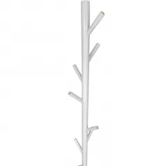 Cuiere si stative - Cuier tip pom cu 8 agatatori, 175 x 3.7 cm, pentru hol, alb, buz.ro
